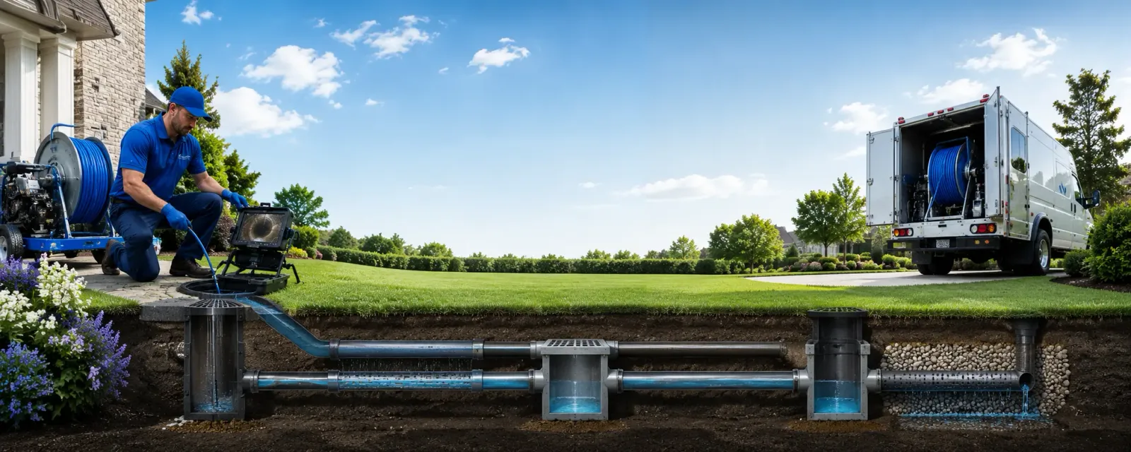 Outdoor drain cleaning information for Bally, PA